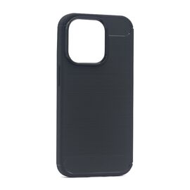 Silikonska futrola BRUSHED - iPhone 14 Pro crna (MS).