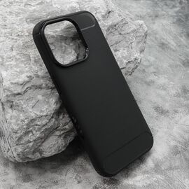 Silikonska futrola BRUSHED - iPhone 16 Pro (6.3) crna (MS).