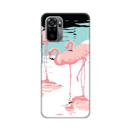 Silikonska futrola PRINT - Xiaomi Redmi Note 10 4G/10s Pink Flamingos.