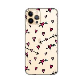 Silikonska futrola PRINT Skin - iPhone 12/12 Pro 6.1 Hearts Pattern.