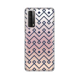 Silikonska futrola PRINT Skin - Huawei P Smart 2021 Blue cubes.