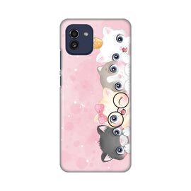 Silikonska futrola PRINT Skin - Samsung A035 Galaxy A03 Pink cats.