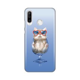 Silikonska futrola PRINT - Huawei P30 Lite Funny Cat.