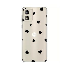 Silikonska futrola PRINT Skin - Motorola Moto E13 Hearts.