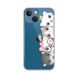Silikonska futrola PRINT Skin - iPhone 13 Mini Cats.