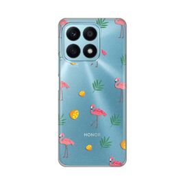 Silikonska futrola PRINT Skin - Huawei Honor X8a Flamingos.