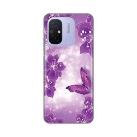 Silikonska futrola PRINT - Xiaomi Redmi 12C Butterfly And Flowers.