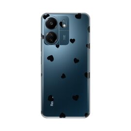 Silikonska futrola PRINT Skin - Xiaomi Redmi 13C Hearts.