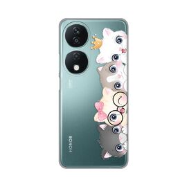 Silikonska futrola PRINT Skin - Huawei Honor X7b Cats.