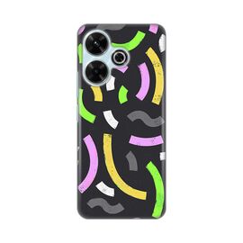 Silikonska futrola PRINT - Xiaomi Redmi 13 Happy Lines gray.