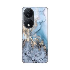 Silikonska futrola PRINT - Huawei Honor X7b Blue Gold Marble.