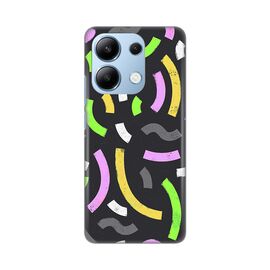 Silikonska futrola PRINT - Xiaomi Redmi Note 13 4G (EU) Happy Lines gray.