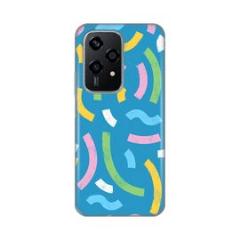 Silikonska futrola PRINT - Huawei Honor 200 Lite Happy Lines blue.