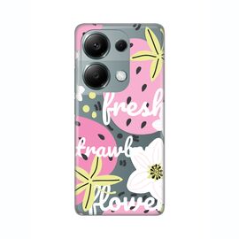 Silikonska futrola PRINT Skin - Xiaomi Redmi Note 13 Pro 4G Fresh Pink.