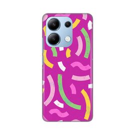 Silikonska futrola PRINT - Xiaomi Redmi Note 13 4G (EU) Happy Lines pink.