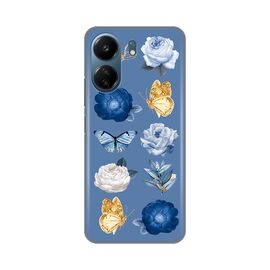 Silikonska futrola PRINT - Xiaomi Redmi 13C Dusty Blue.