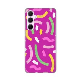 Silikonska futrola PRINT - Samsung A356B Galaxy A35 5G Happy Lines pink.