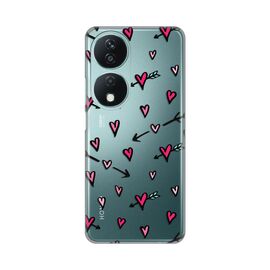 Silikonska futrola PRINT Skin - Huawei Honor X7b Heart Pattern.