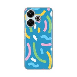 Silikonska futrola PRINT - Xiaomi Redmi 13 Happy Lines blue.