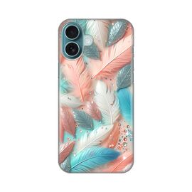 Silikonska futrola PRINT - iPhone 16 Plus 6.7 Pastel Feathers.