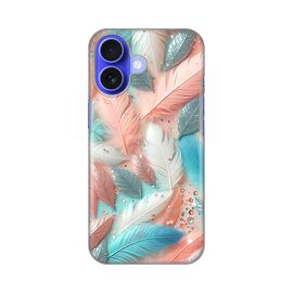 Silikonska futrola PRINT - iPhone 16 6.1 Pastel Feathers.