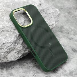 Futrola CARBON MagSafe - iphone 16 (6.1) zelena (big camera) (MS).