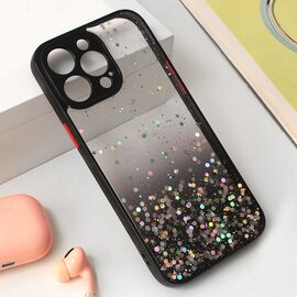 Futrola Frame Glitter - iPhone 15 Pro Max 6.7 crna.