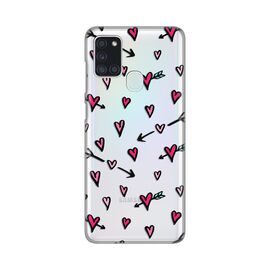 Silikonska futrola PRINT Skin - Samsung A217F Galaxy A21s Heart Pattern.