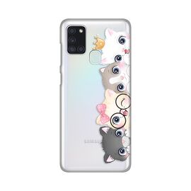 Silikonska futrola PRINT Skin - Samsung A217F Galaxy A21s Cats.