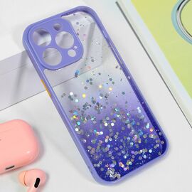 Futrola Frame Glitter - iPhone 15 Pro Max 6.7 ljubicasta.