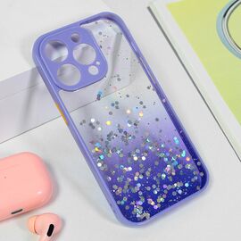 Futrola Frame Glitter - iPhone 15 Pro 6.1 ljubicasta.