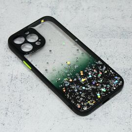 Futrola Frame Glitter - iPhone 13 Pro Max 6.7 crna.