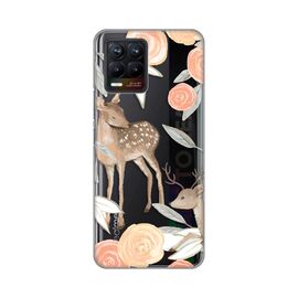 Silikonska futrola PRINT Skin - Realme 8 4G/8 Pro Flower Deer.