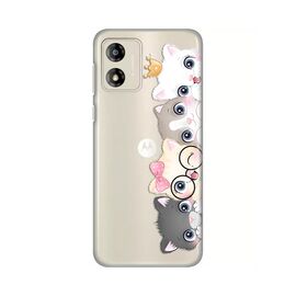 Silikonska futrola PRINT Skin - Motorola Moto E13 Cats.
