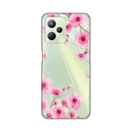 Silikonska futrola PRINT Skin - Realme C35 Rose flowers.