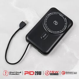 Univerzalna Back Up Baterija prenosiva baterija Oxpower PDW12 12000mAh 3u1 magnetic crna.