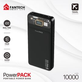 Univerzalna Back Up Baterija Prenosiva baterija Fantech T1 10000mAh QC, PD, 22.5W crni.
