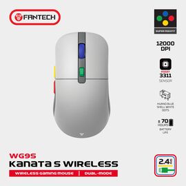 Mis Wireless Gaming Fantech WG9S Kanata S sivi.