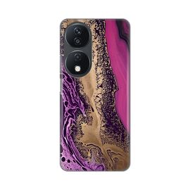 Silikonska futrola PRINT - Huawei Honor X7b Purple Gold Marble.