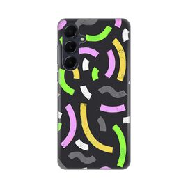 Silikonska futrola PRINT - Samsung A556 Galaxy A55 5G Happy Lines gray.