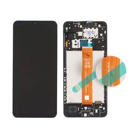 LCD displej (ekran) - Samsung A125 Galaxy A12 + touchscreen + frame black (crni) Service Pack ORG/GH82-26485A.