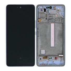 LCD displej (ekran) - Samsung A536/Galaxy A53 5G + touchscreen + frame Awesome Blue Service Pack ORG/GH82-28024C.