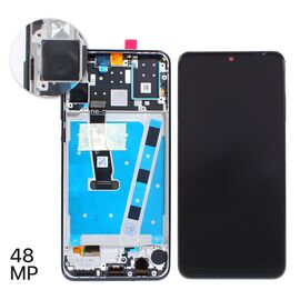 LCD displej (ekran) - Huawei P30 Lite + touchscreen + frame black (crni) (Version 48MP) OEM.