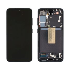 LCD displej (ekran) - Samsung S911/Galaxy S23 + touchscreen + frame Phantom black (crni) Service Pack ORG/GH82-30481A.