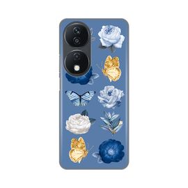 Silikonska futrola PRINT - Huawei Honor X7b Dusty Blue.