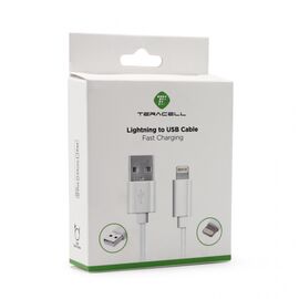 Data kabl Teracell Plus 2.4A - iPhone lightning beli 1.2m.