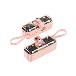 Univerzalna Back Up Baterija prenosiva baterija privezak Oxpower 5000mAh Type C roze.