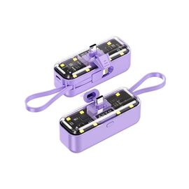 Univerzalna Back Up Baterija prenosiva baterija privezak Oxpower 5000mAh Type C ljubicasta.