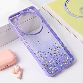 Futrola Frame Glitter - Xiaomi Redmi 14C ljubicasta.