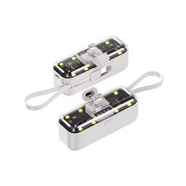 Univerzalna Back Up Baterija prenosiva baterija privezak Oxpower 5000mAh lightning bela.